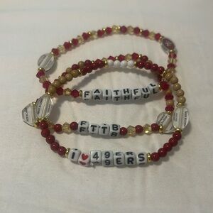 San Francisco 49ers Friendship Bracelet 3pc.